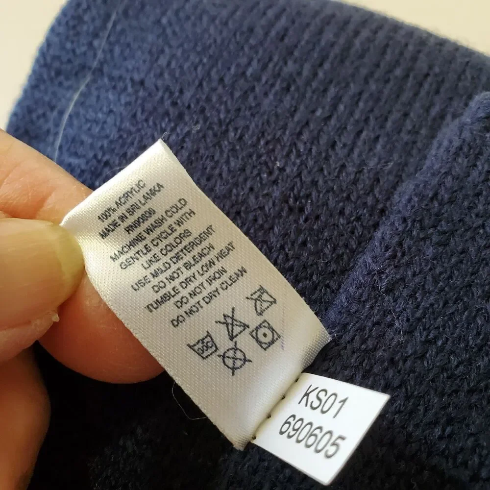Port & Company Knitted Scarf Scottie Dog Navy Blue Scottish Terrier 9x70